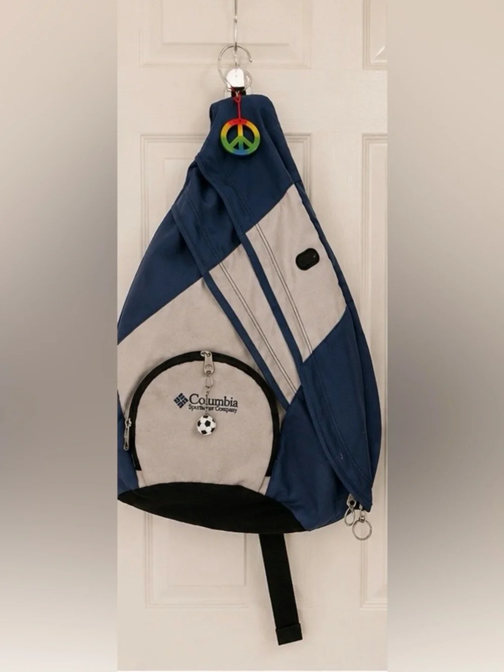 Columbia Sportswear Sling Backpack Blue Gray Crossbody Hiking Travel Travel Bag